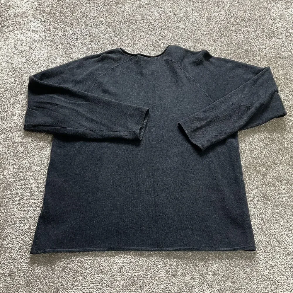 Banana Republic Sweater Mens Large Navy Blue Pullover Cotton Solid Sweatshirt